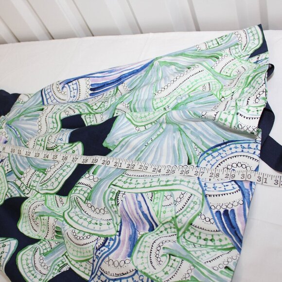 Moulinette Souers Womens Donau Convertible Strap Cotton Blue Green Dress Size 4 - Picture 10 of 10